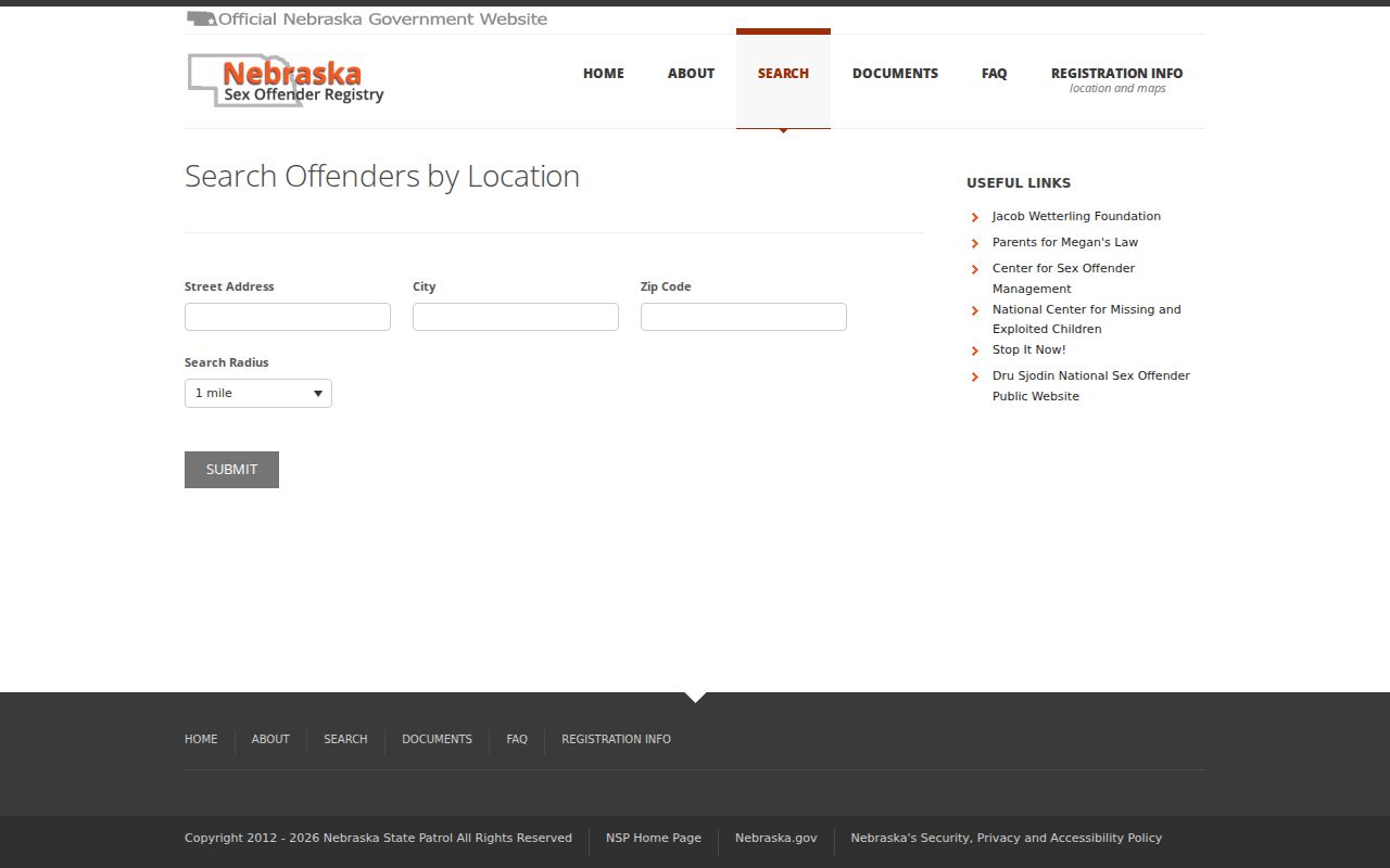 Adams County sex offender location and radius search